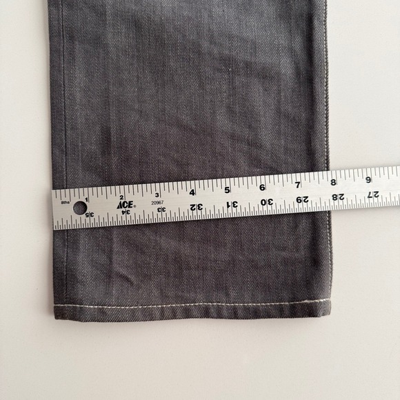 Stronghold Made in USA Selvedge Grey Oversized Straight Leg Jeans 33 w fits 36 - Picture 11 of 12